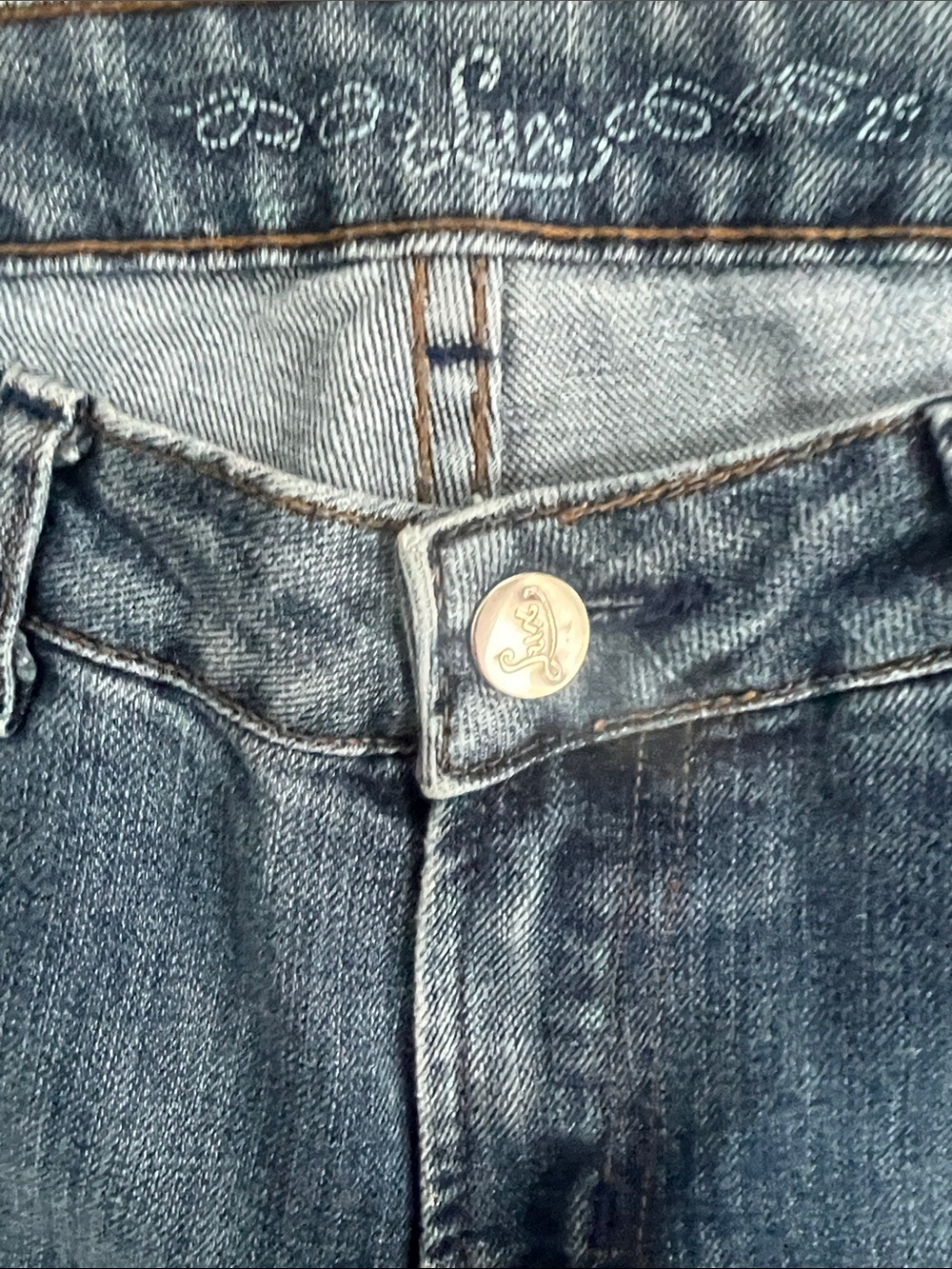 Lux Washed Blue Flare Wide-Leg Jeans - Picture 3 of 9